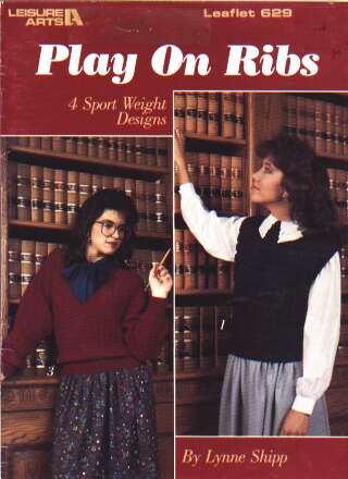 Play on ribs, 4 sport weight designs almond stitch vest to knit and crochet 629