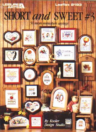 Short and sweet #3, 50 miniature sayings to cross stitch 2193
