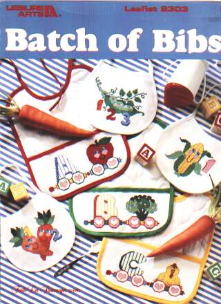Batch of bibs, 6 designs to cross stitch 2303