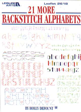 21 more backstitch alphabets,  2618