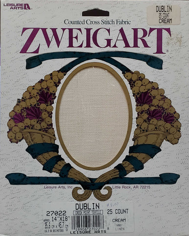 Zweigart Cream counted crossstitch fabric 25 count