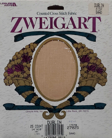 Zweigart Sand counted crossstitch fabric 25 count
