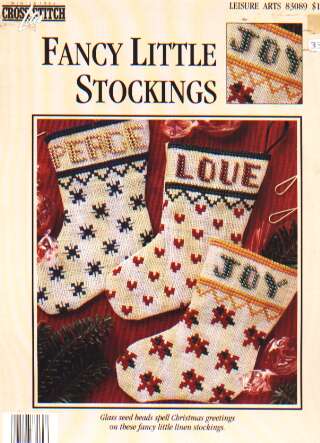 Fancy little stockings, winter 1994 cross stitch lites chart, 83089