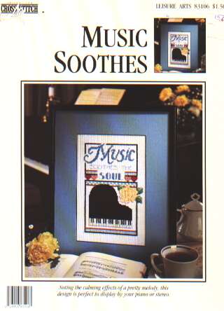 Music Soothes, spring 1994 cross stitch lites chart 83106 LAST ONE