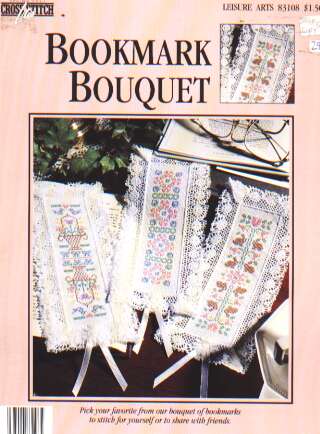 Bookmark Bouquet, spring 1994 cross stitch lites chart 83108