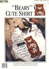Beary Cute Shirt, spring 1994 cross stitch lites chart 83109
