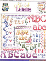 Shaded lettering crossstitch booklet, collection of 12 alphabets & 30 borders LAST ONE