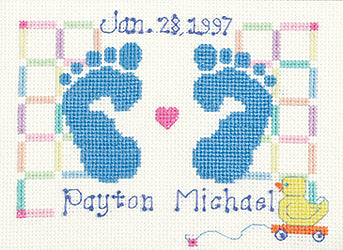 Baby Feet Counted Cross Stitch Kit 7x5 14 Count