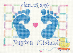 Baby Feet Counted Cross Stitch Kit 7x5 14 Count