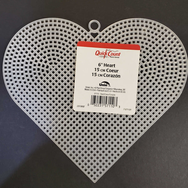 Quick Count Plastic Canvas 6 in. Heart