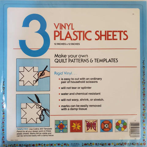 Blank Clear Template Sheets 12x12 3/Pkg
