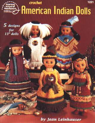 American Indian dolls to crochet, 5 designs and 17 pages!  1221