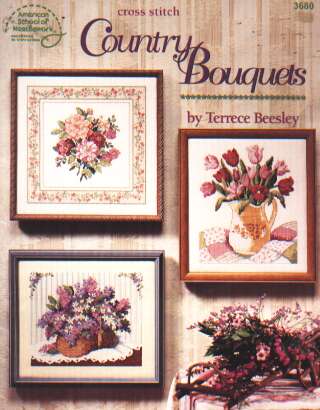 Country Bouquets for cross stitch, 3680