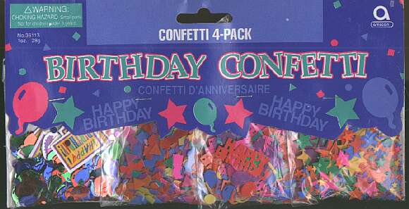 BIRTHDAY confetti 4 pack