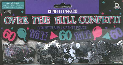 OVER THE HILL 60! - four pack confetti