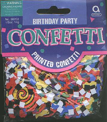 BIRTHDAY PARTY confetti