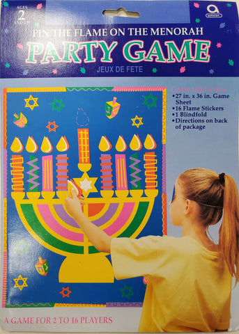 Pin the Flame on the Menorah Party Game