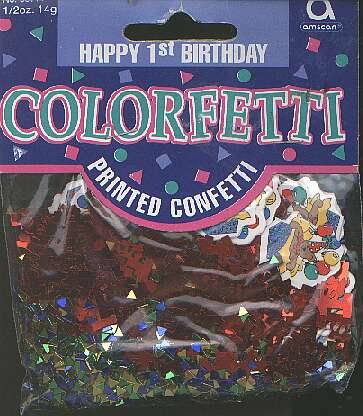 HAPPY 1ST BIRTHDAY confetti