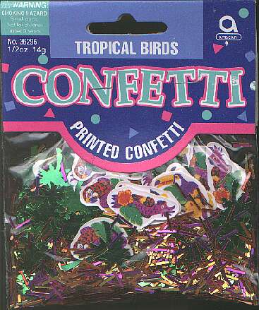 TROPICAL BIRDS confetti