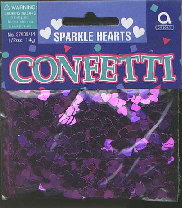 Sparkle hearts - PURPLE confetti