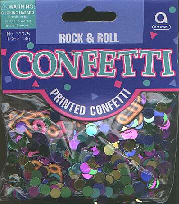 ROCK and ROLL confetti