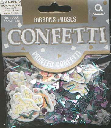 RIBBONS and ROSES confetti