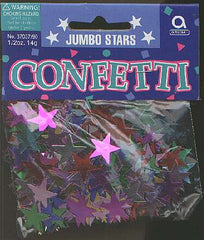 Jumbo stars - mixed colors confetti