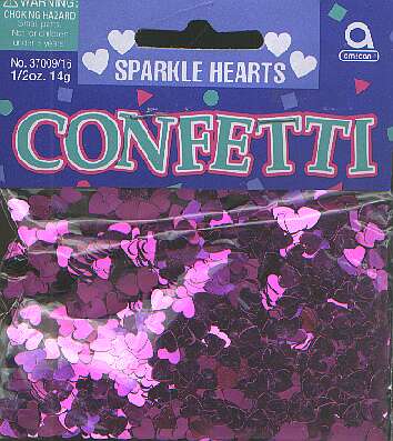 Sparkle hearts - PINK confetti