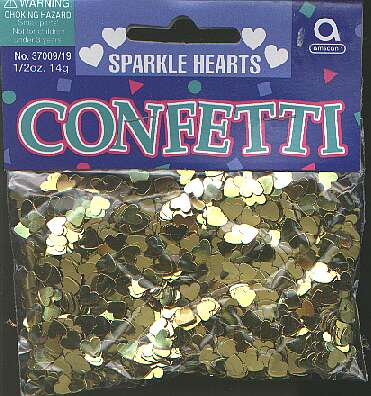 Sparkle hearts - GOLD confetti