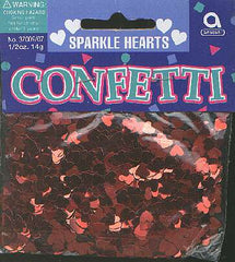 Sparkle hearts - RED confetti