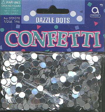 Dazzle dots - SILVER confetti