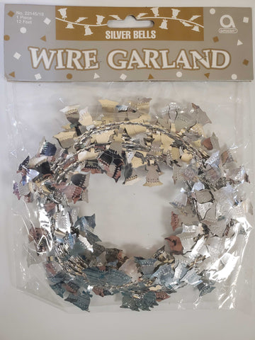 Silver Bells Wire Garland