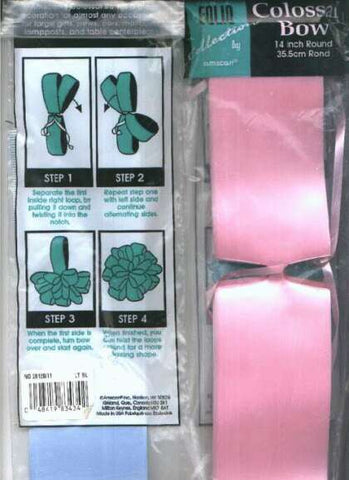 Colossal bow 14 inch round PINK