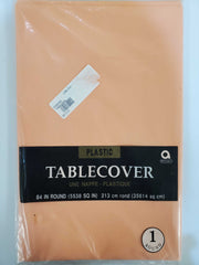 ORANGE CREAM Round Plastic Table Cover by Amscan
