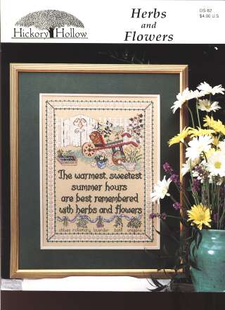 Herbs and flowers cross stitch leaflet, ds-82