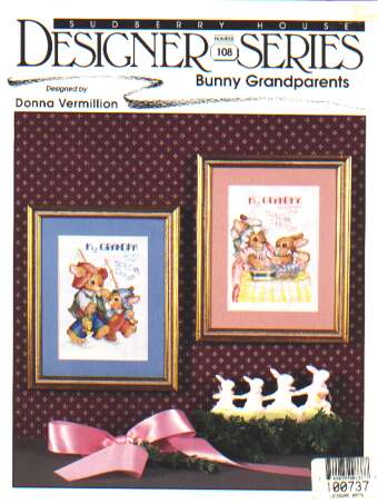 Sudberry house designer series, Bunny Grandparents cross stitch leaflet
