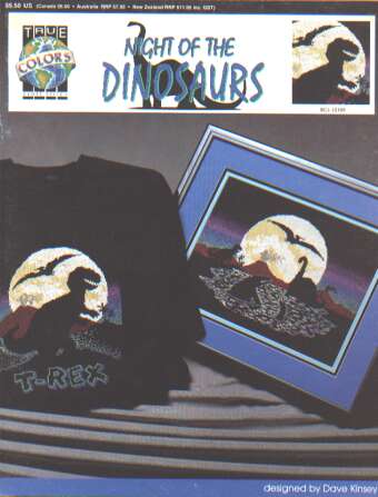 Night of the dinosaurs cross stitch booklet LAST ONE