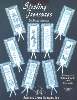 Sterling Treasures 9 designs stitch-n-mark silver bookmarks, 159