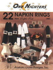 22 Napkin rings, One nighters from crafter's pride cross stitch leaflet