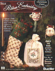 Bucilla Silk ribbon embroidery, country Christmas cheer! 18 pages! *Last one*