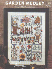 Garden Medley by Imaginating cross stitch leaflet booklet LAST ONE
