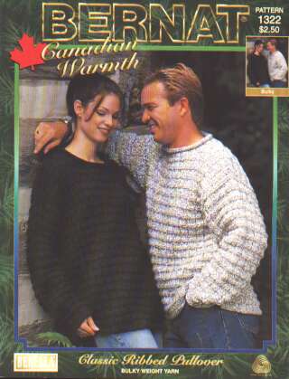 Canadian warmth, classic ribbed pullover knit crochet 1322 *last one*