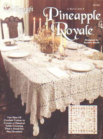 Classical Pineapple Royale table covering to crochet, 981035