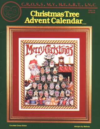 Christmas tree advent Calendar cross stitch, csb-116