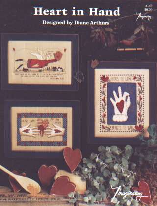 Heart in hand by Imaginating cross stitch leaflet booklet LAST ONE