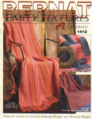 Timely textures afghans  to knit and crochet 1412 *last one*