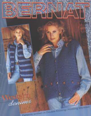 Western denims patterns written in double knitting/knitting worsted 1441 *last one*