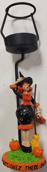 Spooky Hollow Diva Witch Collection Tealight Lamp