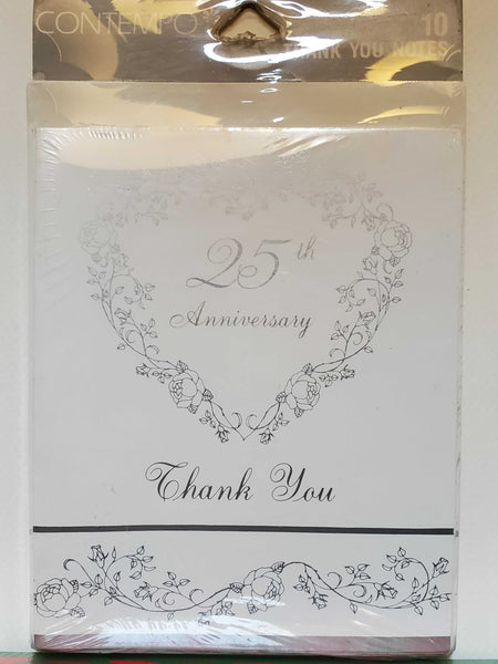 Contempo 25th Anniversary Thank You Notes - 10 count