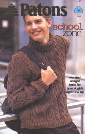 School zone worsted weight knits for guys and girls' ages 10+, 760